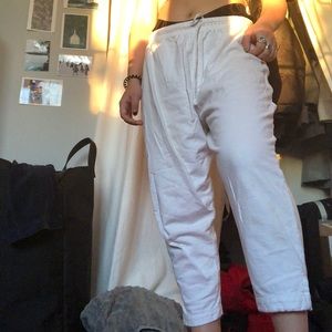 White sweat pants